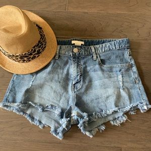 H&M Frayed Denim Shorts, Size 6